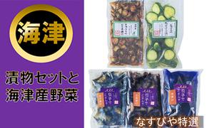 海津　なすびや特選漬物セットと海津産野菜