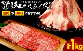 沖縄県産黒毛和牛【あやはし牛】お任せスライスセット1kg