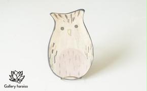 【沖縄のかわいい器】土の種のミミズク皿　ももいろ