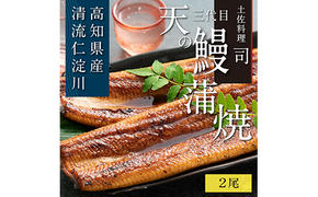 TRT002　“土佐料理司”三代目天の鰻蒲焼2尾セット／「仁淀川」水系の地下水使用 完全無投薬養殖 国産・高知県産〈高知市共通返礼品〉うなぎ 真空パック （ウナギ・たれセット） 