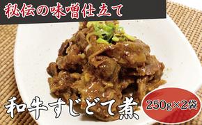 【高木精肉店手作り】和牛すじ どて煮 250g×2袋