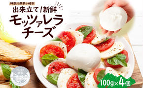 出来立て新鮮 モッツァレラチーズ100g  ×  4個セット 茅ケ崎産 加工食品 乳製品 チーズ 出来立て 神奈川県産 モッツァレラ 手作り Osteria e Bottega S 神奈川県 湘南 茅ケ崎 フレッシュチーズ  おつまみ ピザ