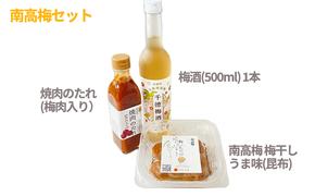 南高梅使用！ 梅酒 & 梅干し & 焼肉のたれ セット [農林産物直売所 美郷ノ蔵 宮崎県 美郷町 31ab0083] 酒 お酒 梅干 うめぼし 焼肉 タレ