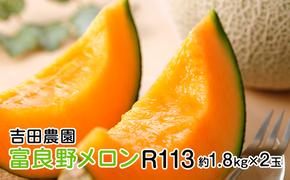 【2025年8月下旬より発送】北海道 富良野 メロン 赤肉 約1.8kg×2玉 メロン フルーツ 果物 新鮮 甘い 贈り物 ギフト 道産 ジューシー おやつ ふらの ブランド 夏  (吉田農園)