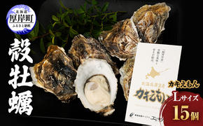 厚岸産 牡蠣  カキえもん Lサイズ 15個   北海道 牡蠣 カキ かき 生食 生食用 生牡蠣