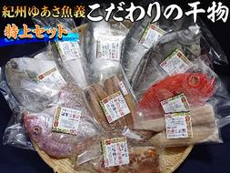 紀州ゆあさ魚義 こだわりの干物　特上セット◆≪サバ タイ サンマ カツオ アジ カマス 金目鯛 太刀魚 おかず 冷凍 詰め合わせ≫