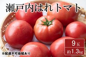 期間限定【産地直送】瀬戸内はれトマト（桃太郎トマト）9玉 約1.3kg 野菜 夏野菜 リコピン 岡山県産 サラダ 料理 緑黄色野菜 