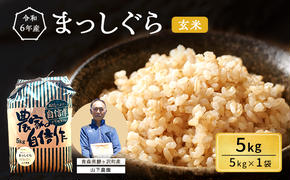 米 令和6年産 まっしぐら 玄米 5kg 1袋 こめ お米 おこめ コメ ご飯 ごはん 令和6年 山下農園 青森 青森県