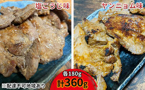 【河村商店】味付け牛たん（塩こうじ味・ヤンニョム味）各180g 計360g