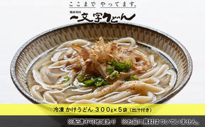 冷凍 かけ うどん 300g×5袋（出汁300g×5袋つき）備前福岡 一文字うどん