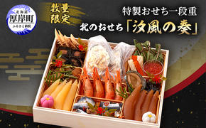 ≪数量限定≫ おせち 北海道 2025年 新春 特製おせち一段重 北のおせち 「汐風の奏」 3～4人前 【離島配送不可】