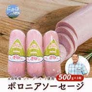 生食OK！ジャージーミート使用 ボロニアソーセージ500g×3本