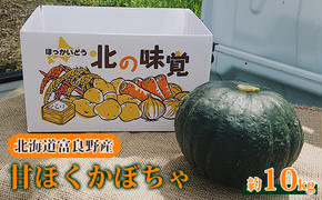 【2024年秋～発送】北海道 富良野産 甘ほくカボチャ 10kg かぼちゃ (山本農園) 野菜 新鮮 直送 いも 道産 ふらの 送料無料 数量限定 先着順 北海道 富良野市 ほくほく 秋