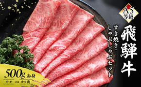 牛肉 飛騨牛 すき焼き しゃぶしゃぶ セット 赤身 モモ 又は カタ 500g 黒毛和牛 Ａ5 美味しい お肉 牛 肉 和牛 すき焼き肉 すきやき すき焼肉 しゃぶしゃぶ肉 【岐阜県瑞穂市】