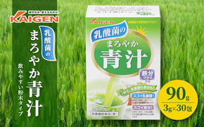 かぜに改源でおなじみの製薬会社がお届けする「 乳酸菌 のまろやか 青汁 」90g（3g×30包）