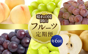 桃 ぶどう 梨 定期便 2025年 先行予約 晴れの国 岡山 の フルーツ 定期便 6回コース もも 葡萄 なし 岡山県産 国産 セット ギフト アレキサンドリ ニューピオーネ シャインマスカット 晴王 紫苑 
