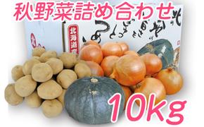 【2025年10月上旬より発送】北海道 富良野産 野菜 10kgセット じゃがいも ＆ 玉ねぎ ＆ かぼちゃ 3種 詰め合わせ (中山農園) 野菜 新鮮 直送 いも 道産 ふらの 送料無料 数量限定 先着順 北海道 富良野市 ほくほく 秋