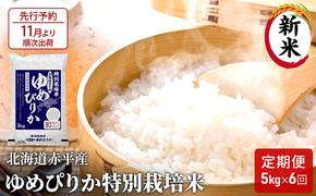 【先行予約2024年産米・11月より順次出荷】北海道赤平産 ゆめぴりか 5kg 特別栽培米 【6回お届け】 精米 米 北海道 定期便