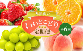 フルーツ 定期便 6ヶ月 丸亀市のいいとこどり定期便 セット 詰め合わせ 桃 ニューピオーネ シャインマスカット みかん いちご デコポン さぬきひめ せとか 果物 6回 半年 香川