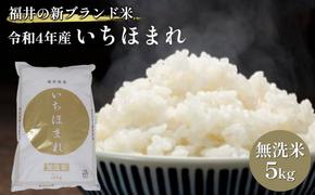 無洗米　いちほまれ5kg（令和6年産）福井の新ブランド米