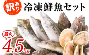 【2025年1月下旬発送】【緊急支援品】北海道 冷凍鮮魚セット 最大4.5kg 「漁師応援プロジェクト！」 下処理済み 4～5種 ホタテが必ず入るおまかせ セット 事業者支援 中国禁輸措置 鮮魚 魚 魚介 訳あり