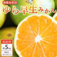 【ご家庭用 極早生】和歌山有田ゆら早生みかん約5kg(SS、Sサイズ)【美浜町】 ※北海道・沖縄・離島への配送不可 ※2025年10月下旬～11月下旬頃に順次発送予定