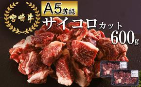 牛肉 赤身 宮崎牛 サイコロカット ステーキ 300g ×2 計 600g [レグセントジョイラー 宮崎県 美郷町 31bb0024] 小分け 冷凍 牛 肉 焼肉 BBQ バーベキュー ステーキ A5