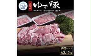 NIN004　なはりゆず豚満喫セット 3.45kg - 豚バラ ロース モモ 肩ロース 挽き肉 ひき肉 豚 豚肉 国産 詰め合わせ セット 冷凍 料理 おうちごはん 個包装 34000円 高知県産 高知