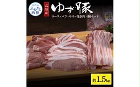 NIN007　なはりゆず豚セット 1.5kg - 豚バラ ロース モモ 挽き肉 ひき肉 豚 豚肉 国産 詰め合わせ セット 冷凍 料理 おうちごはん 個包装 16000円 高知県産 高知