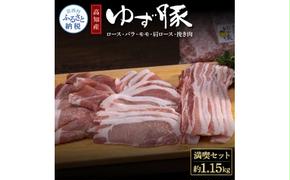 NIN002　なはりゆず豚満喫セット 1.15kg - 豚バラ ロース モモ 肩ロース 挽き肉 ひき肉 豚 豚肉 国産 詰め合わせ セット 冷凍 料理 おうちごはん 個包装 13000円 高知県産 高知