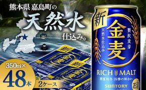 FKK19-779_サントリー 金麦 350ml×2ケース(48本)　熊本県 嘉島町 ビール