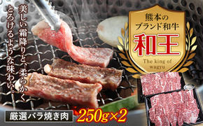 FKK19-530_熊本和王 厳選バラ焼き肉 500g 熊本県 嘉島町