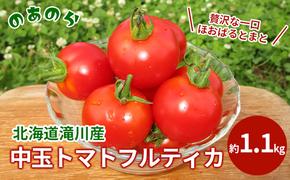 【栽培期間中 農薬不使用 】贅沢な一口ほおばるとまと( 北海道 滝川市 産中玉トマトフルティカ)約1.1kg トマト 野菜 やさい フルティカ 中玉トマト