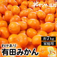 ＼光センサー選別／ 訳あり 有田みかん 約7kg  【ご家庭用】
※着日指定不可
※北海道・沖縄・離島への配送不可
※2024年11月中旬～2025年1月上旬頃に順次発送予定