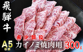 牛肉 飛騨牛 焼肉 希少部位 カイノミ 300g 黒毛和牛 A5 美味しい お肉 牛 肉 和牛 焼き肉 BBQ バーベキュー 【岐阜県瑞穂市】