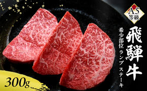 牛肉 飛騨牛 希少部位 ランプ ステーキ 300g 赤身 モモ 黒毛和牛 A5 美味しい お肉 牛 肉 和牛 BBQ バーベキュー 【岐阜県瑞穂市】