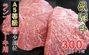 牛肉 飛騨牛 希少部位 ランプ ステーキ 300g 赤身 モモ 黒毛和牛 A5 美味しい お肉 牛 肉 和牛 BBQ バーベキュー 【岐阜県輪之内町】