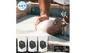 銀象ソルト Ginzo-Salt 星屑ソルト 100g×３個セット 合計300g 塩 しお 調味料 天日塩 完全天日塩 国産 高知県産 ソルト ミネラル 健康 料理 調理 お塩 塩 美味しい 天然