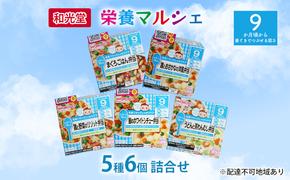 和光堂 栄養マルシェ 5種6個 詰合せ（9か月頃～） WAKODO ベビー フード レトルト 離乳食 子ども 子供 孫 家族 手軽