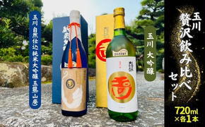 玉川 大吟醸 ・ 自然仕込 純米大吟醸 玉龍 (山廃) 贅沢 飲み比べ セット 木下酒造 加東市特A地区産 山田錦使用[ 日本酒 酒 お酒 四合瓶 贈答品   ]