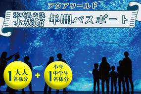 アクアワールド茨城県大洗水族館 年間パスポート 大人1名 小・中学生1名 大洗 チケット 券 アクアワールド 水族館