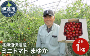 北海道伊達産 ミニトマト まゆか 1kg とまと 甘い 野菜 やさい 人気 新鮮 産地直送 農家直送 先行受付