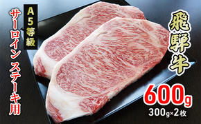 牛肉 飛騨牛 サーロイン ステーキ 600g(1枚 約300g×2枚) 黒毛和牛 Ａ5 美味しい お肉 牛 肉 和牛 サーロインステーキ 【岐阜県美濃市】