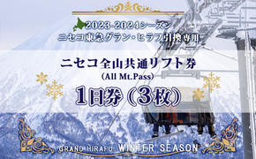 【CF】ニセコ 全山共通 リフト券 All Mt.Pass 1日券 【3枚】  2024-2025シーズン スキー リフト券 スポーツ 羊蹄山 雪 パウダースノー ニセコ 倶知安町