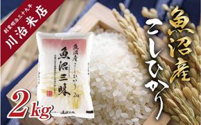 令和6年産新米　魚沼産 コシヒカリ  2kg 米 こしひかり お米 コメ 新潟 魚沼 魚沼産 白米 送料無料 新潟県産 精米 産直 産地直送 契約農家 お取り寄せ 魚沼三昧 川治米店 新潟県 十日町市