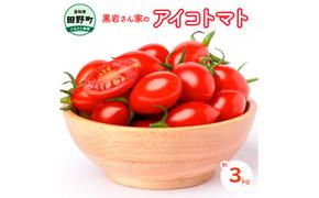 黒岩さん家のアイコトマト 約3kg アイコ トマト プラム形 ミニトマト とまと 詰め合わせ 新鮮野菜 トマト 美味しい 野菜 厳選 新鮮 甘い 夏野菜 サラダ ギフト 贈答用 贈り物