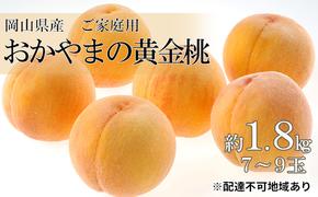 桃 2025年 先行予約 ご家庭用 おかやま の 黄金桃 約1.8kg（7～9玉） もも モモ 岡山県産 国産 フルーツ 果物