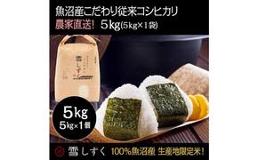 令和6年産！魚沼産こだわり従来コシヒカリ【農家直送!】5kg×1袋