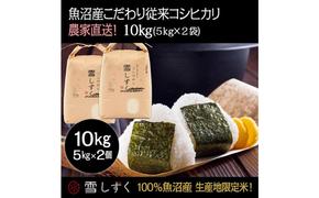 令和6年産！魚沼産こだわり従来コシヒカリ【農家直送!】5kg×2袋