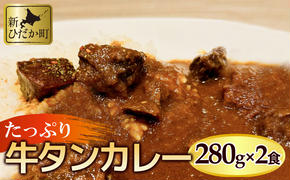 牛タン カレー 2パック セット 牛 牛肉 肉 ビーフ カレーライス 冷凍 北海道 新ひだか町